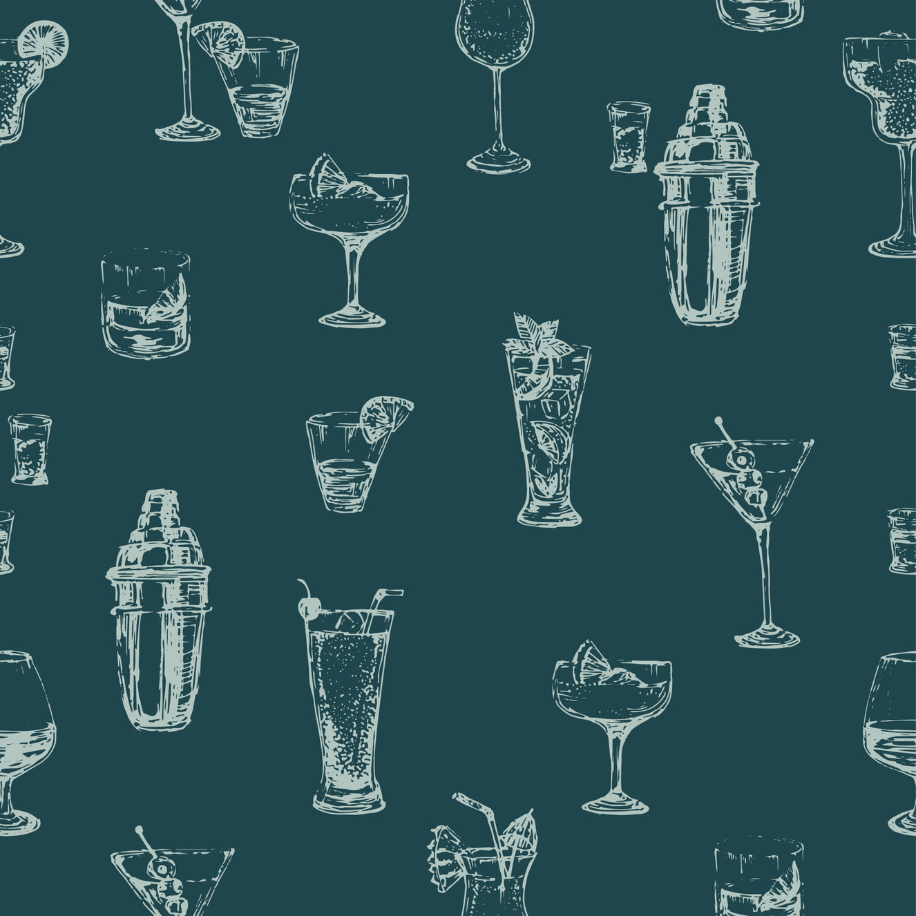 The Cocktail Canvas Wallpaper⁠
