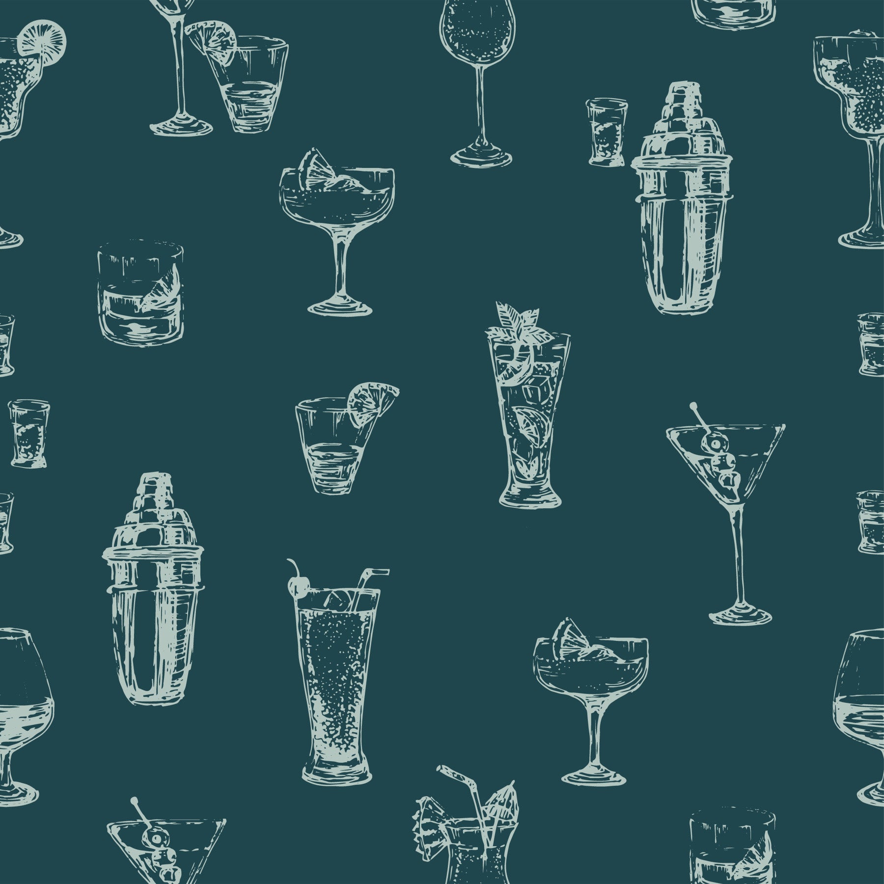 The Cocktail Canvas Wallpaper⁠