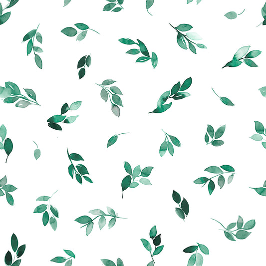 Minimal Leaf Green Eucalyptus Wallpaper⁠