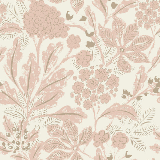 Dusty Rose Botanical Wallpaper⁠