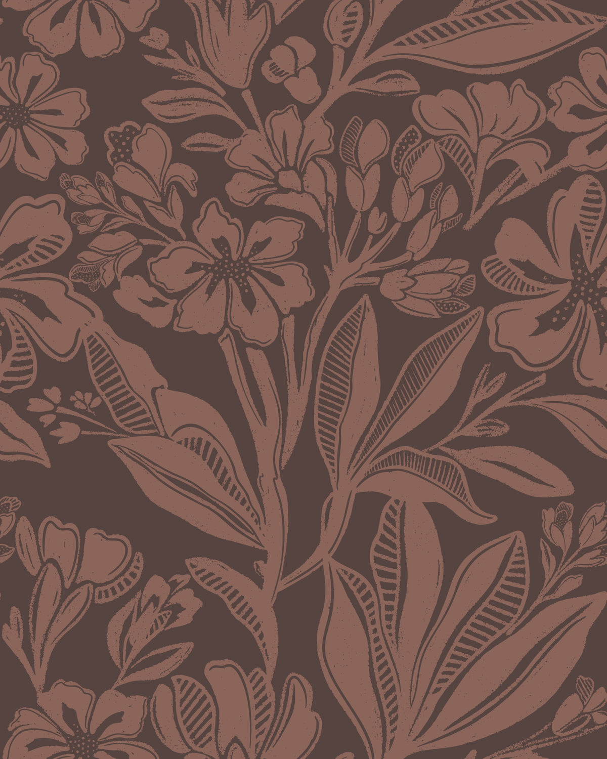 Terracotta Bloom Wallpaper⁠ in your room — zoomed