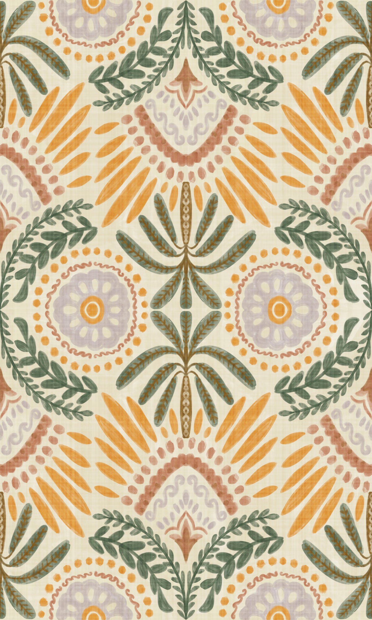 Serene Botanical Tapestry Wallpaper⁠