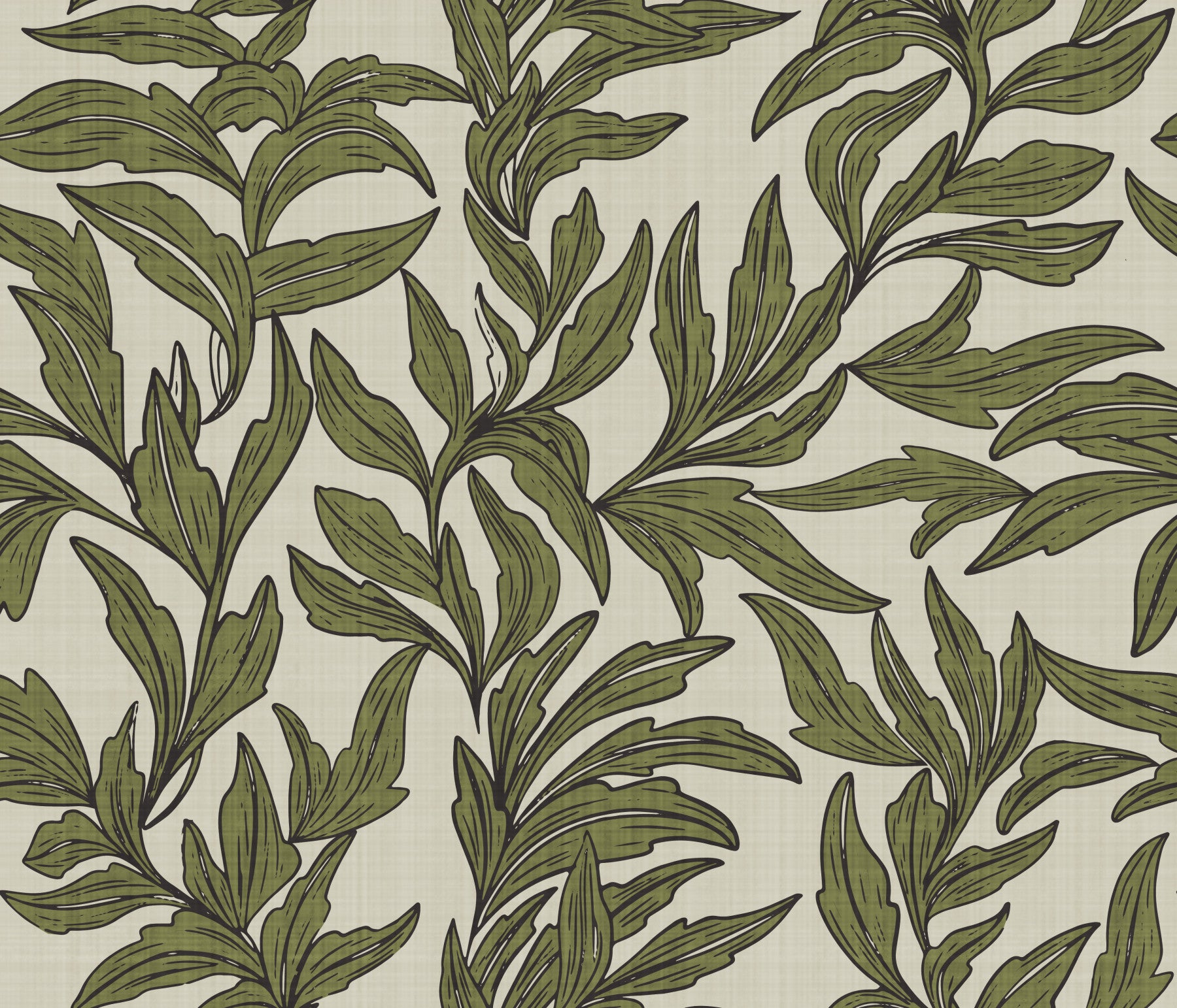 Textured Botanical Escape Wallpaper⁠