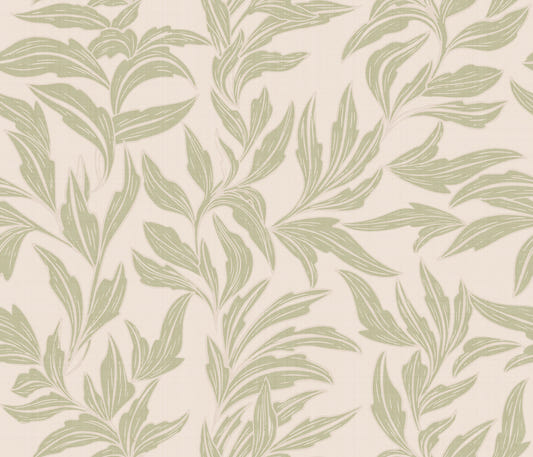 Serene Sage Leaves Wallpaper⁠