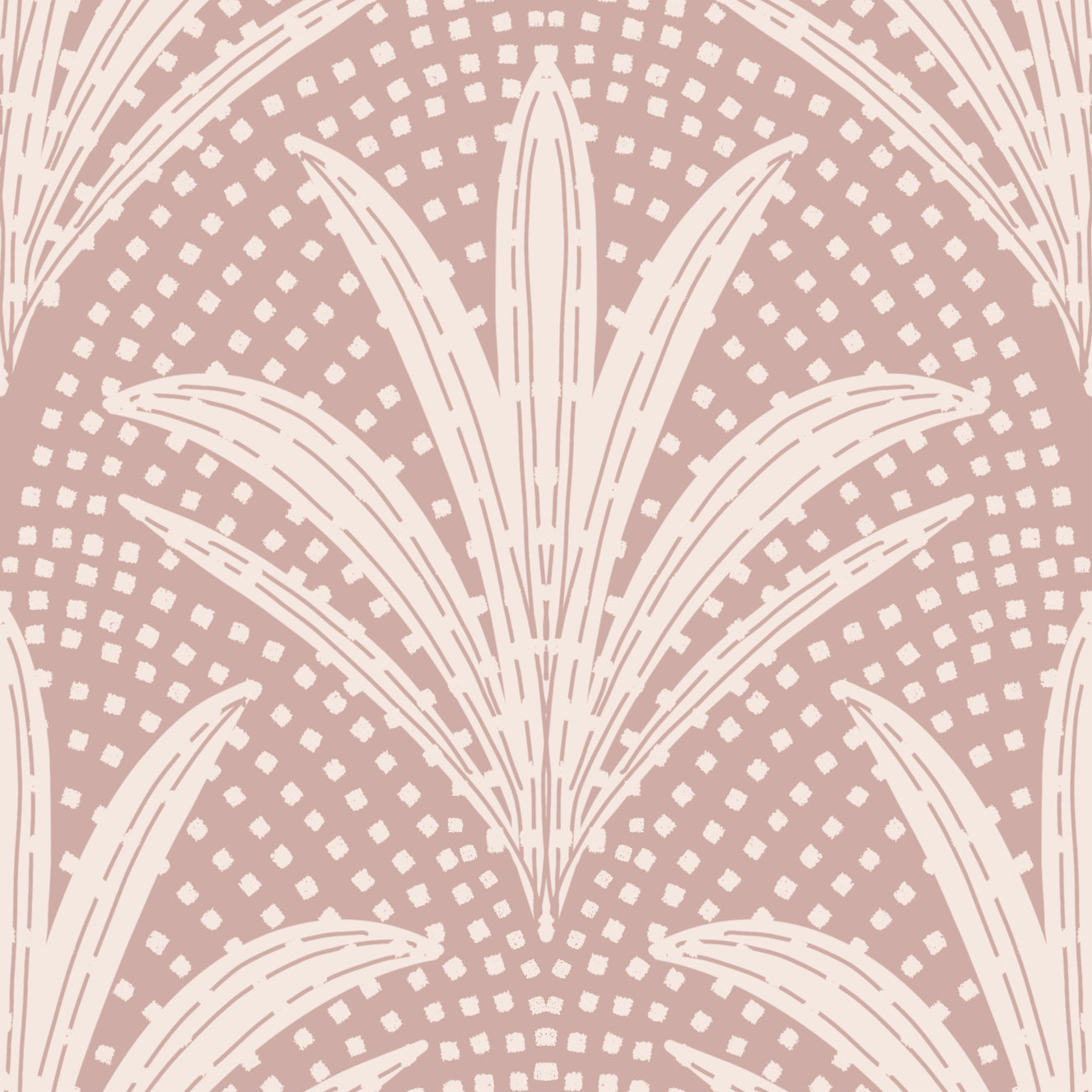 Boho Rustic Palm Radiance Mauve  Wallpaper⁠