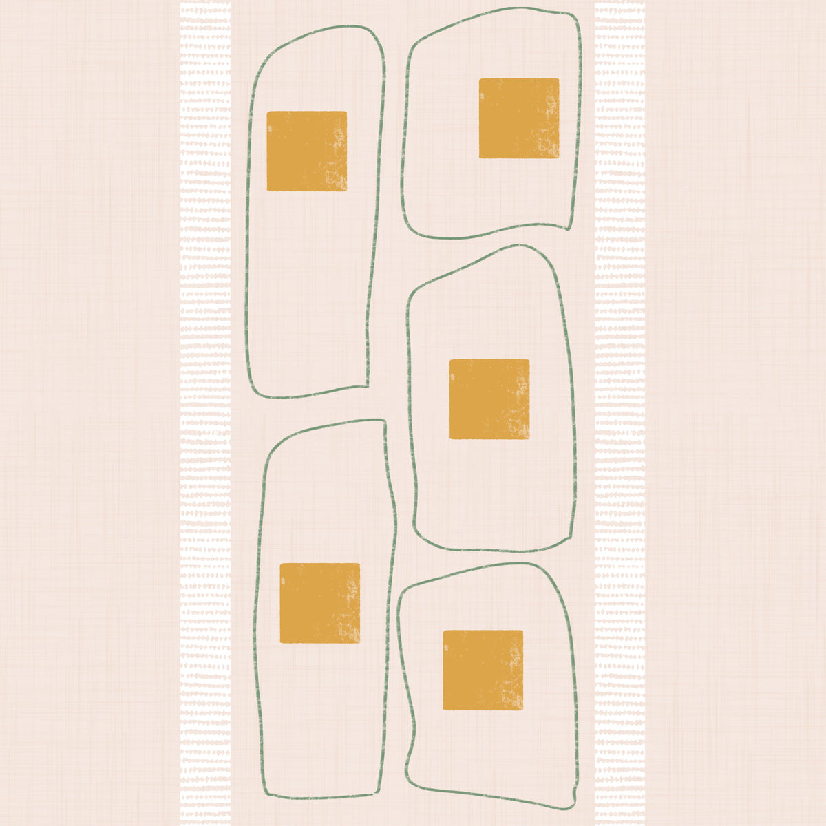 Japandi Frame Lines Eggshell Wallpaper⁠ in your room — zoomed