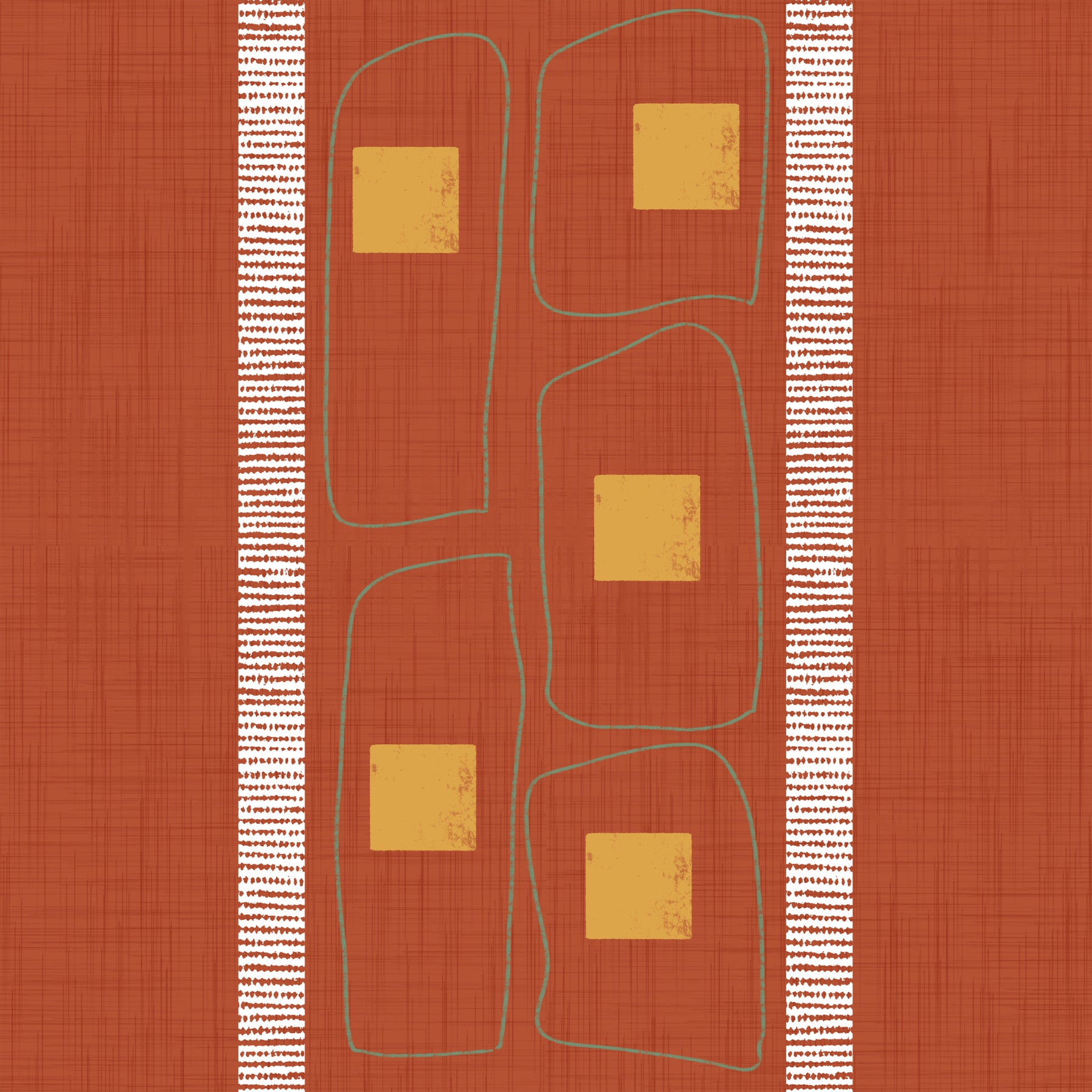 Japandi Frame Lines Terracotta  Wallpaper⁠ in your room — zoomed