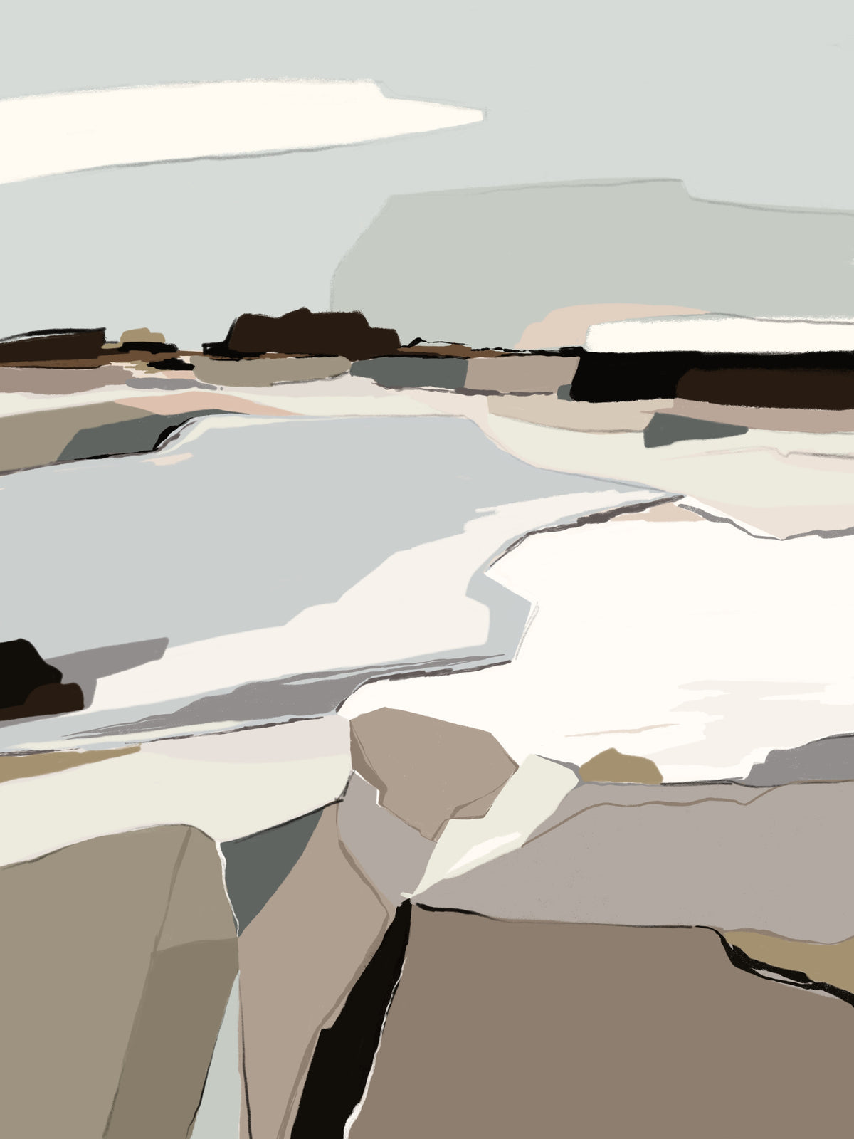 Serene Abstraction Wall Mural