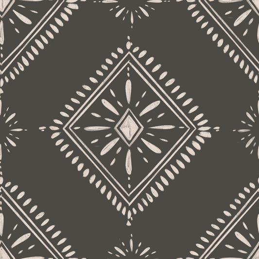 Charcoal Chic Diamonds Wallpaper⁠