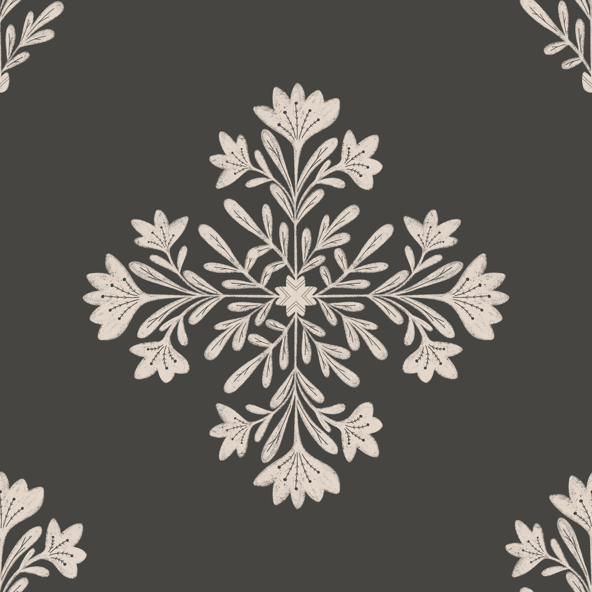 Modern Folk Floral Wallpaper⁠ in your room