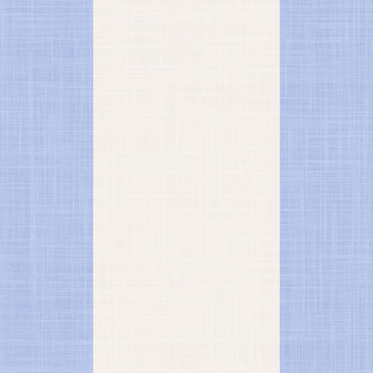 Mediterranean Coastal Stripes Periwinkle Ivory Wallpaper⁠