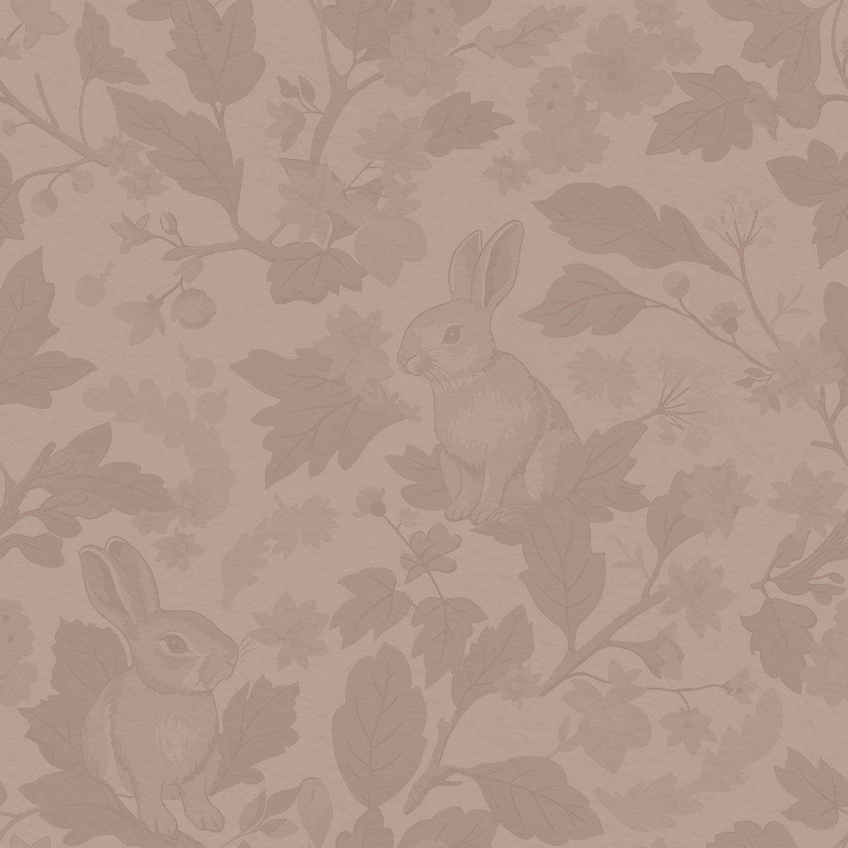 Woodland Garden – Solid Vintage Blush Wallpaper⁠