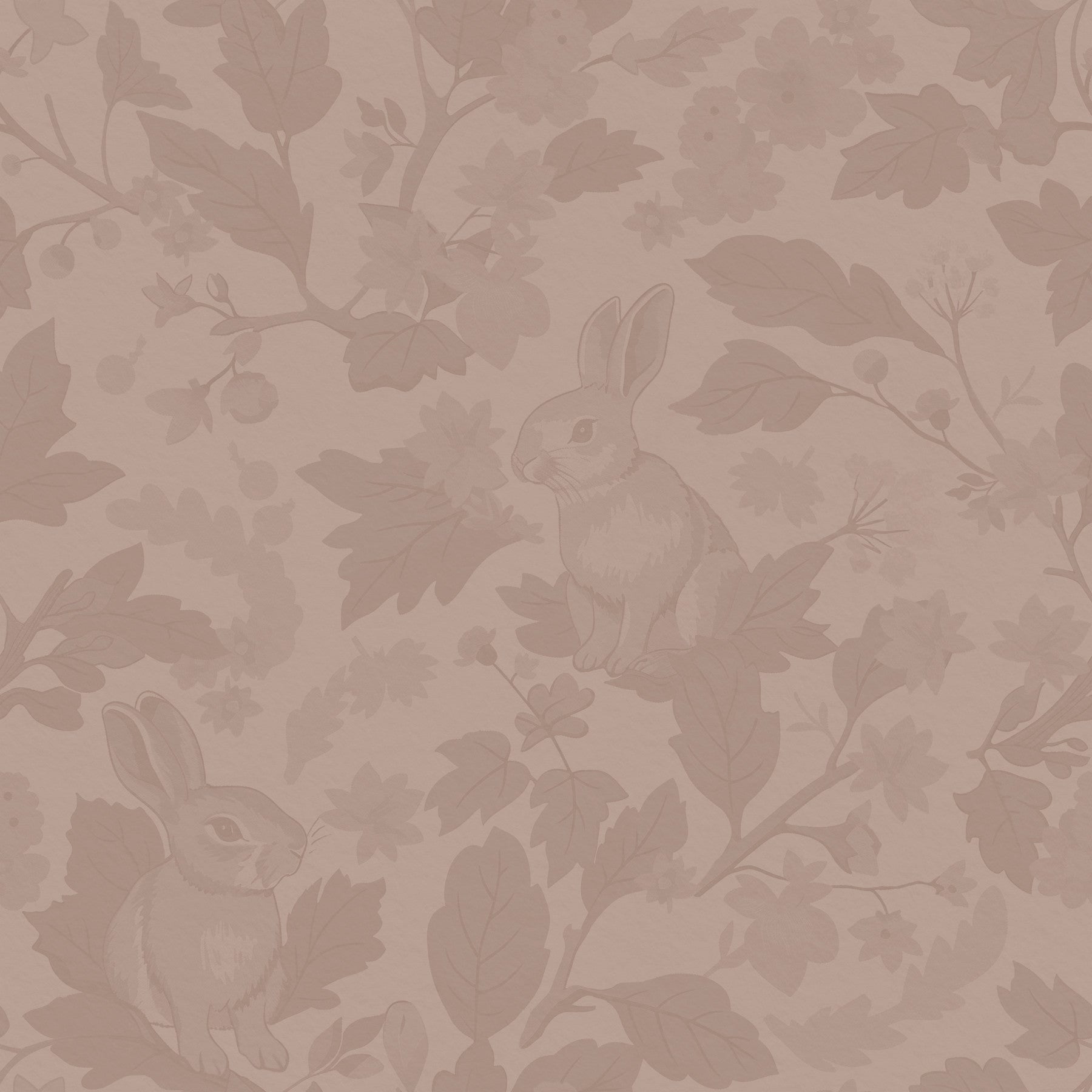 Woodland Garden – Solid Vintage Blush Wallpaper⁠ in your room — zoomed