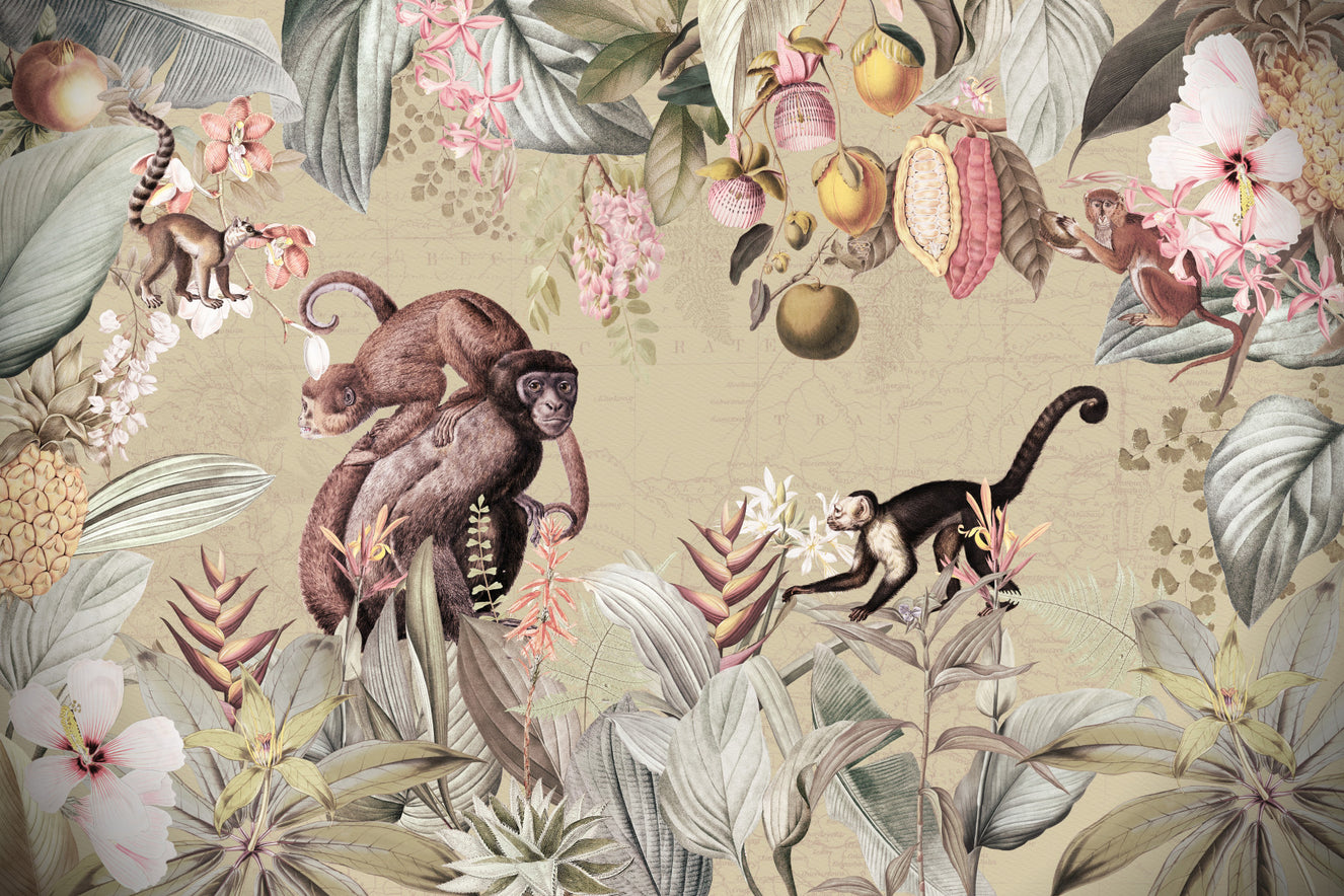 Botanical Vintage Expedition Wall Mural