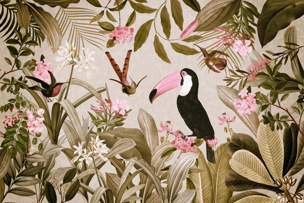 Enchanted Jungle Oasis Wall Mural in your room