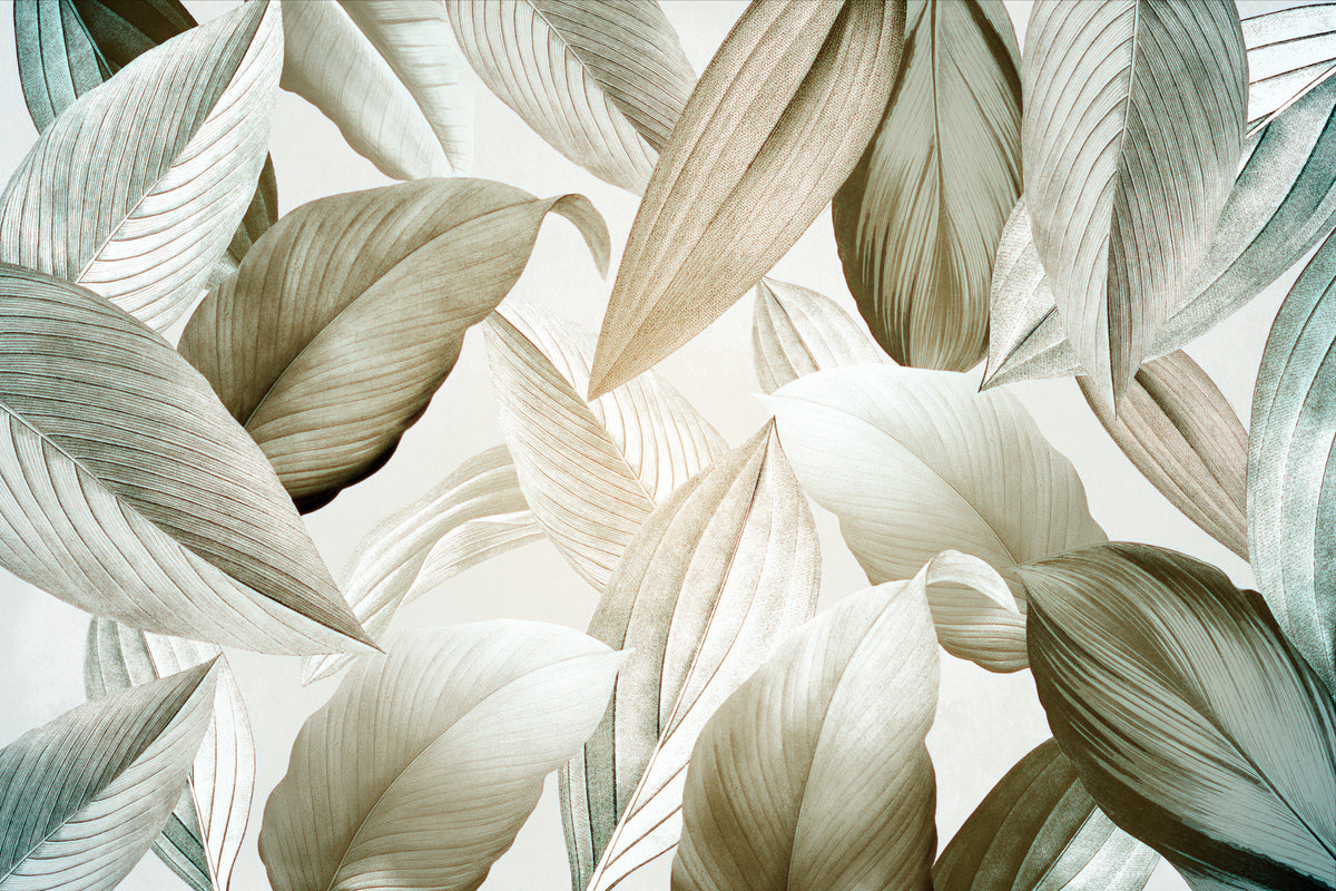 Whispering Leaves Wall Mural in your room — zoomed