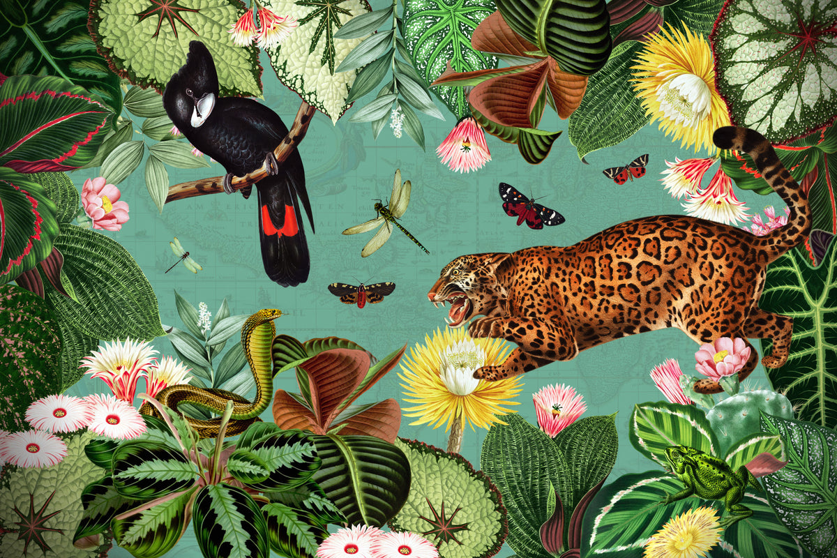 Exotic Expedition Wall Mural in your room — zoomed