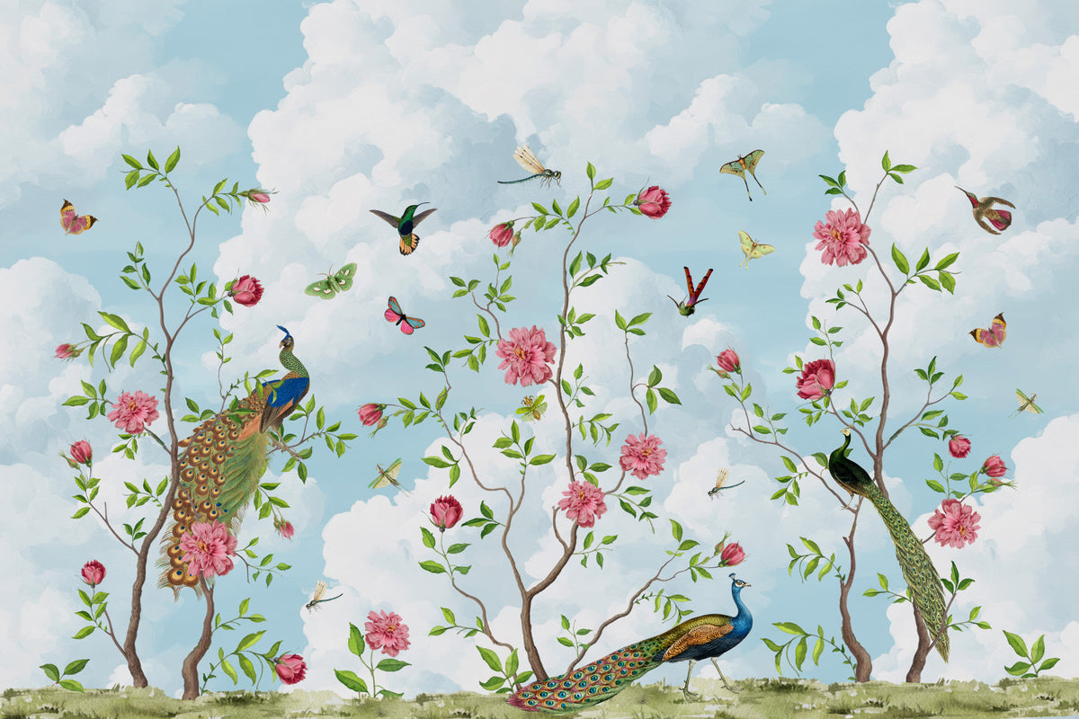 Enchanted Garden Escape Wall Mural in your room — zoomed