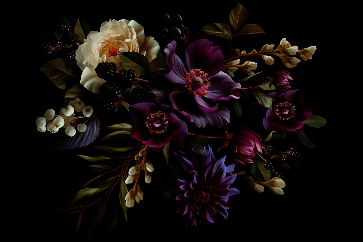 Nocturne in Bloom 1 Wall Mural in your room