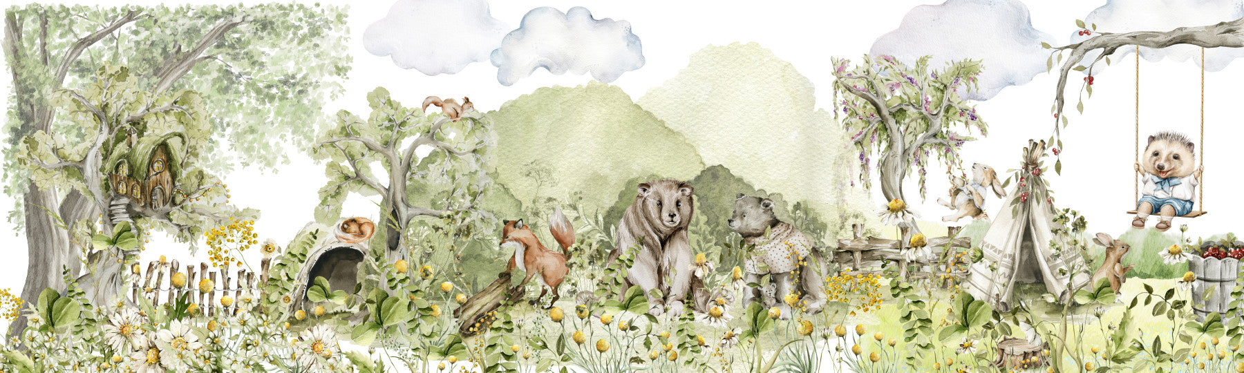 Forest Friends Forever Wall Mural