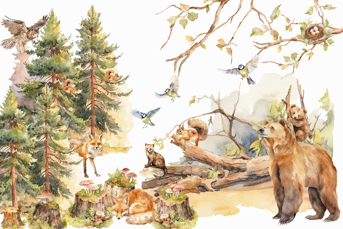 Whispers of the Wildwood 1 Wall Mural in your room — zoomed