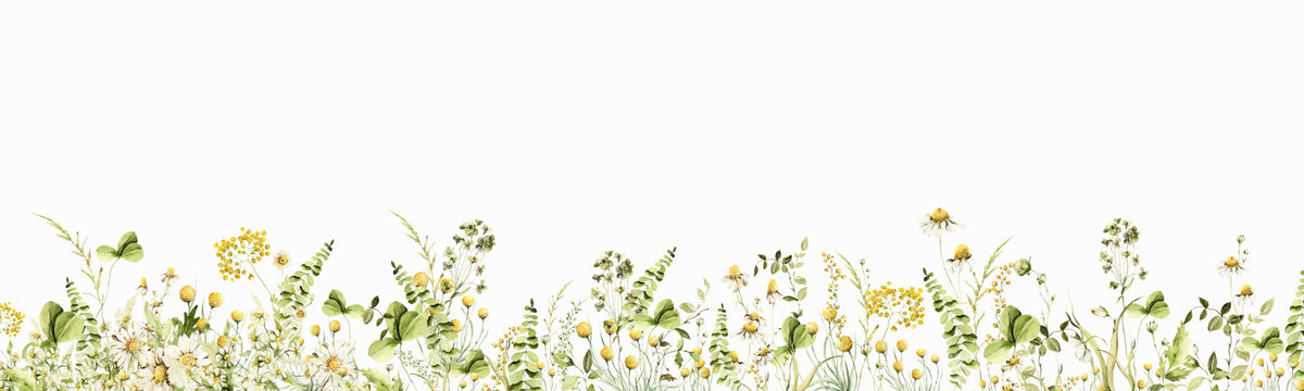 Summer Meadow Bloom Wall Mural in your room — zoomed