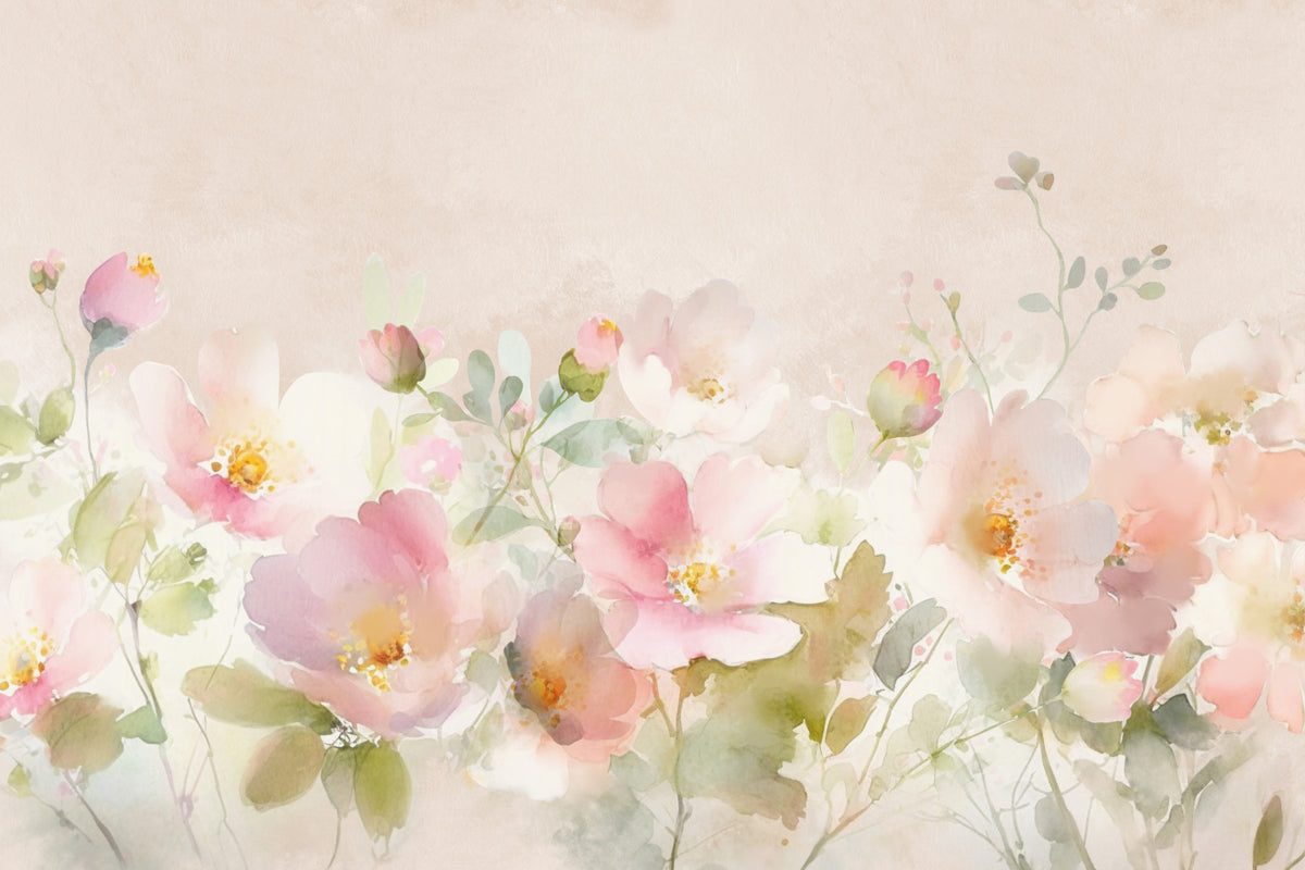 Romantic Rose Garden Wall Mural in your room