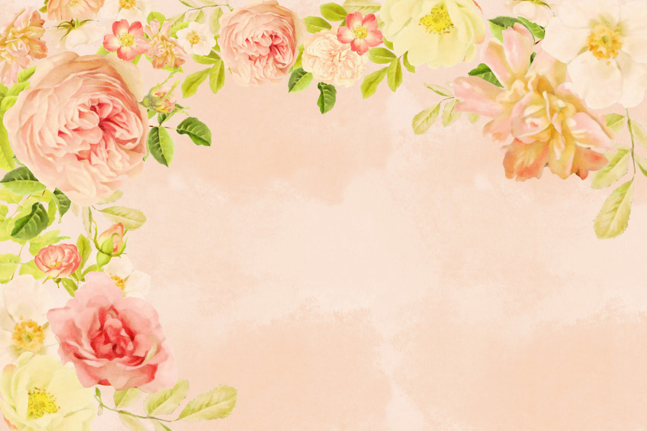 Peachy Keen Roses Wall Mural