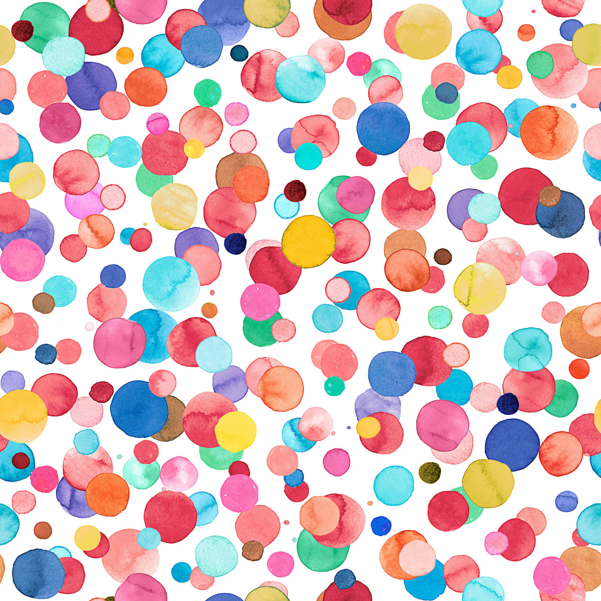 Polka Dots Watercolor Multicolor Wallpaper⁠ in your room