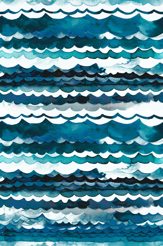 Sea Waves Ocean Blue Wallpaper⁠