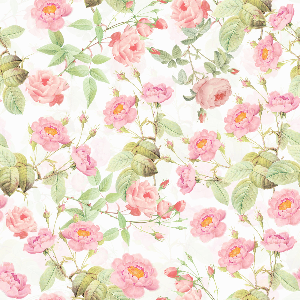Blushing Roses Wallpaper Wallpaper⁠ in your room — zoomed