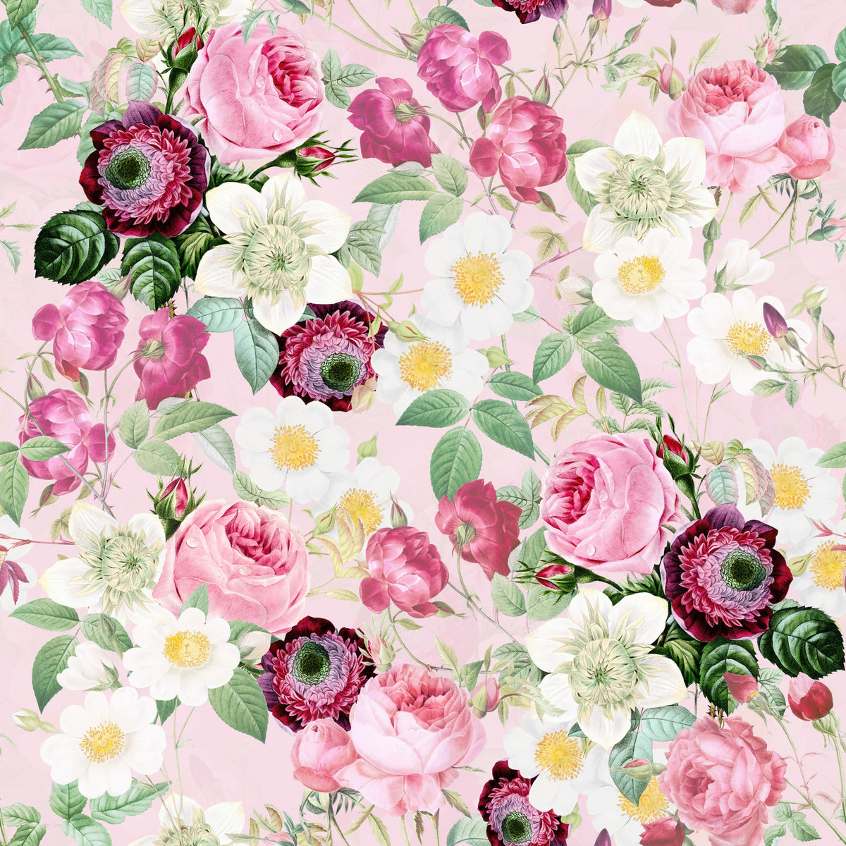 Enchanted Garden Roses Wallpaper⁠
