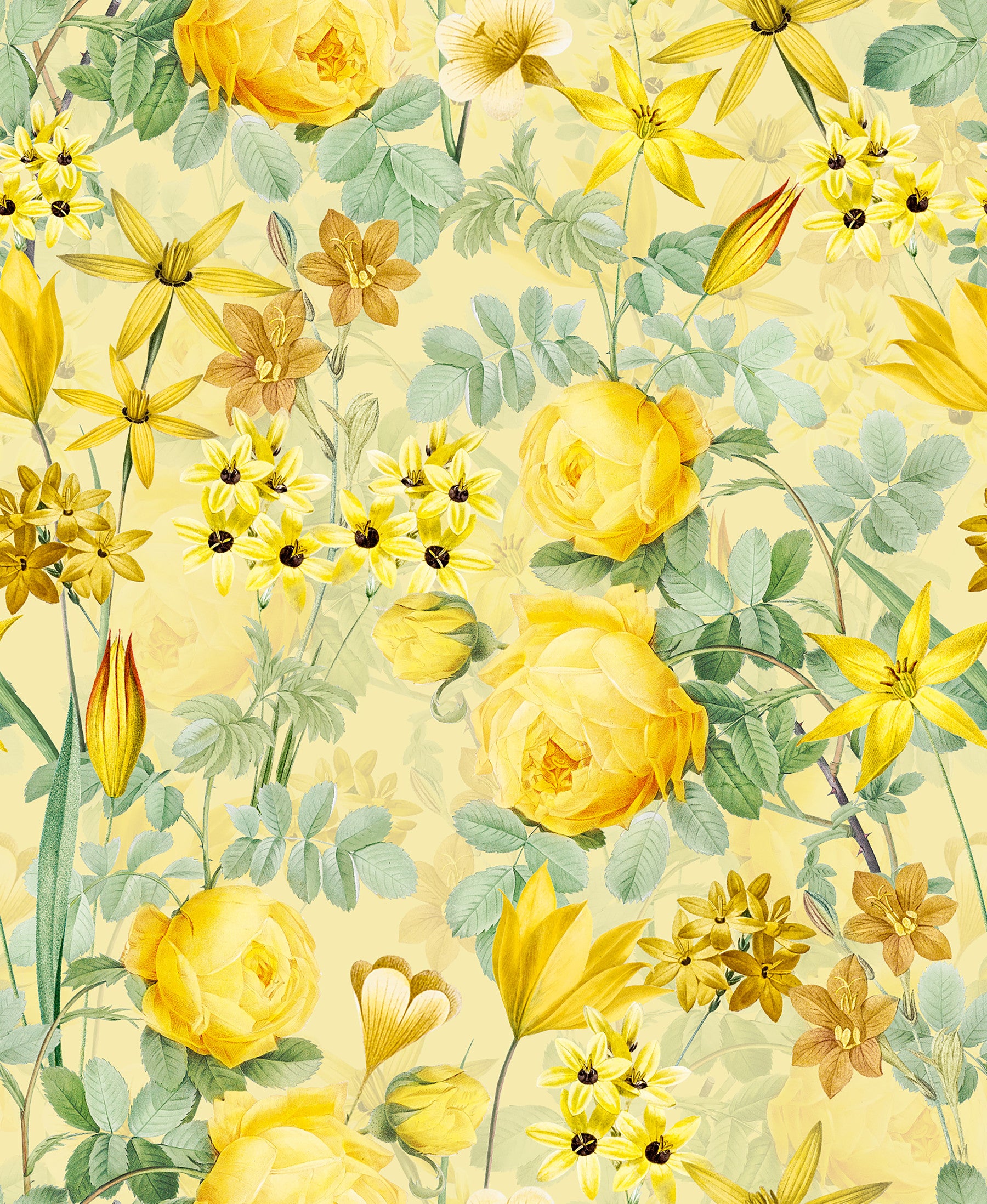 Golden Hour Rose Blooms Wallpaper⁠ in your room — zoomed