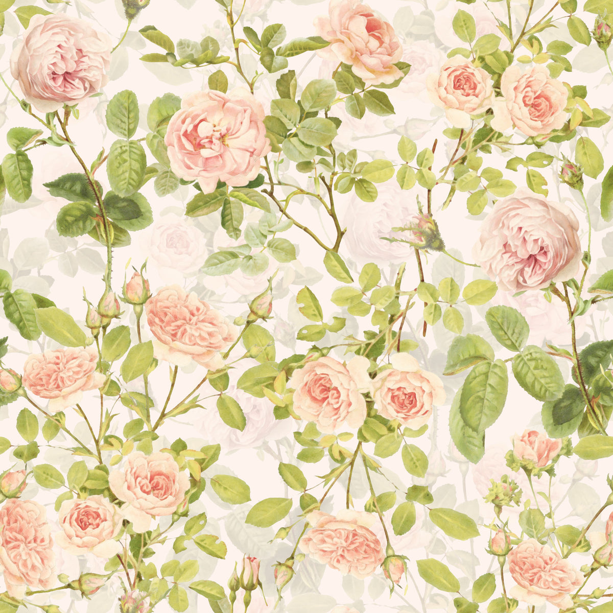 English Rose Garden Wallpaper⁠ in your room — zoomed