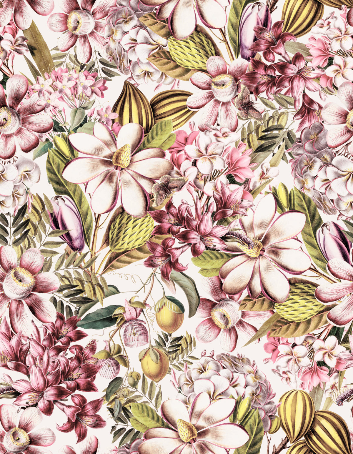 Vintage Botanical Garden Wallpaper⁠ in your room