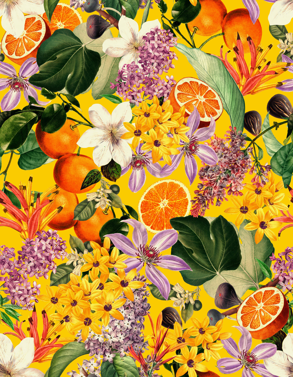 Citrus Blossom Burst Wallpaper⁠ in your room — zoomed