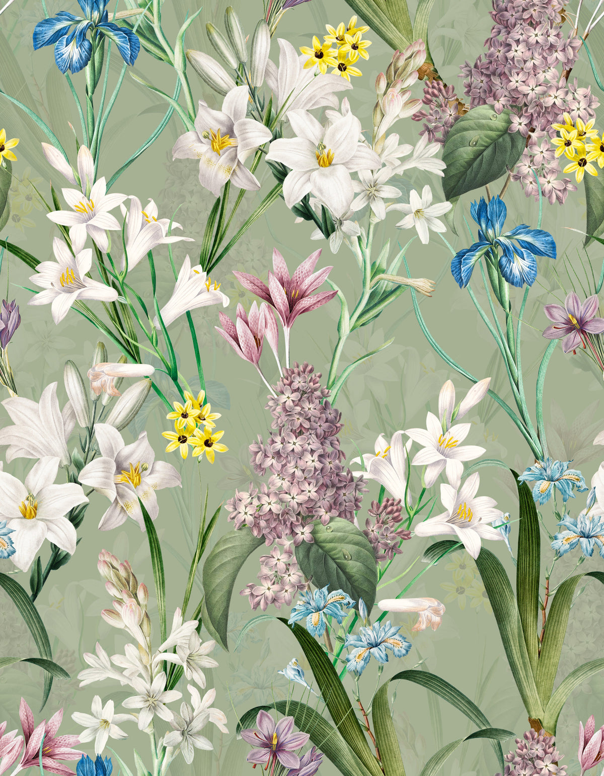 English Garden Escape Wallpaper⁠ in your room