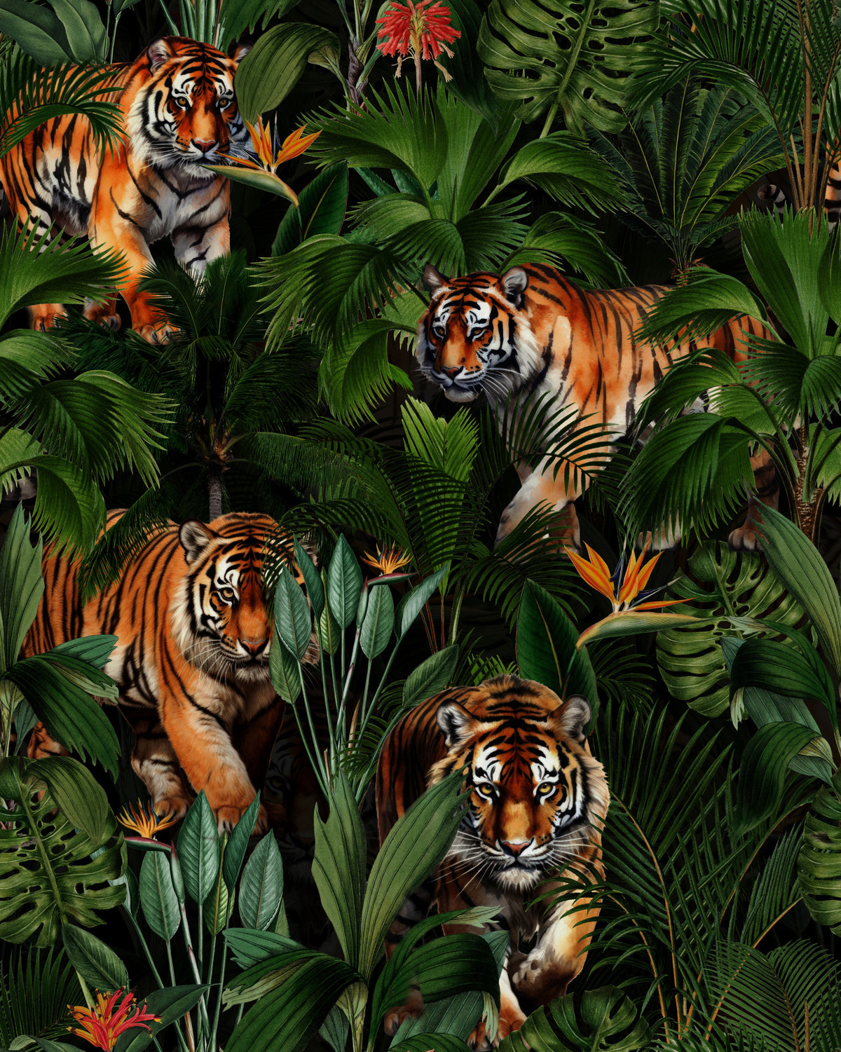 Tiger in Paradise Wallpaper⁠ in your room