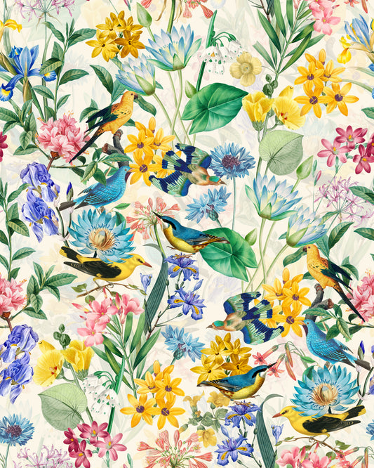 Birds & Blooms Symphony Wallpaper⁠