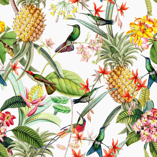 Tropical Paradise Hummingbirds Wallpaper⁠