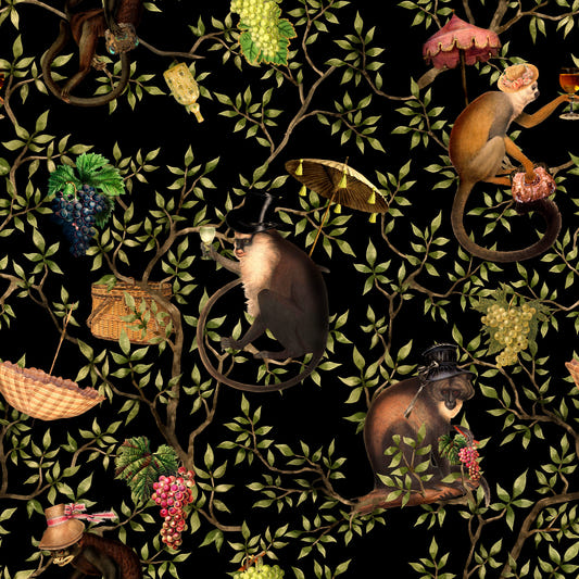 Monkeys & Vines A Whimsical Escape Wallpaper⁠