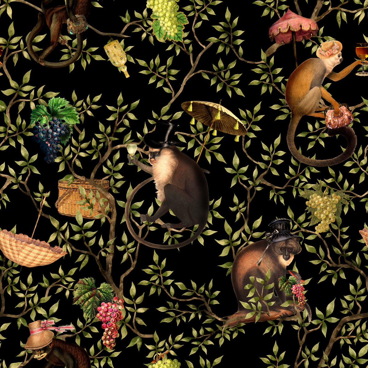 Monkeys & Vines A Whimsical Escape Wallpaper⁠ in your room