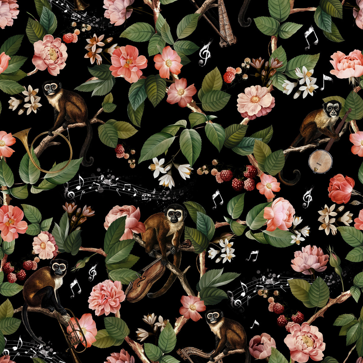 Monkey Business Melodies Wallpaper⁠ in your room — zoomed
