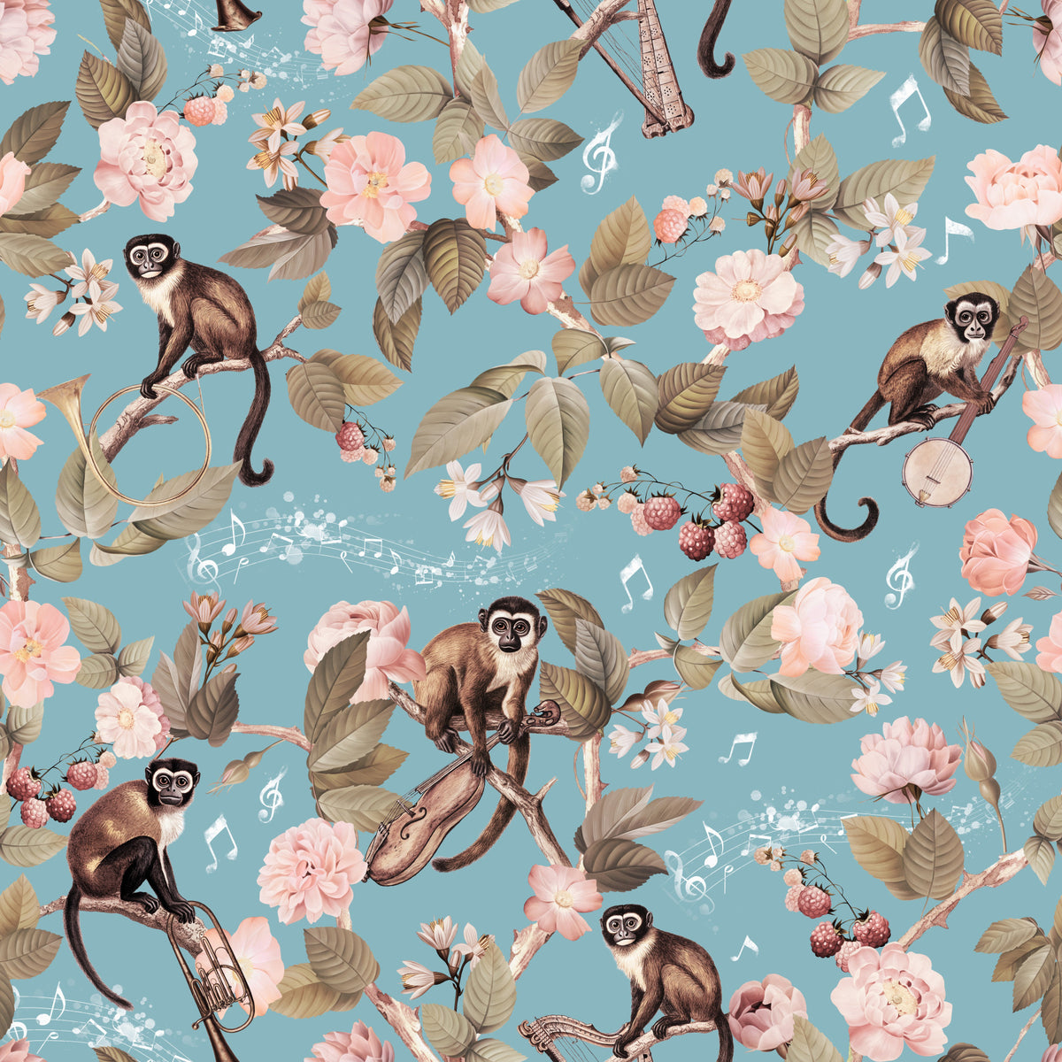 Monkeys & Melodies Wallpaper⁠ in your room