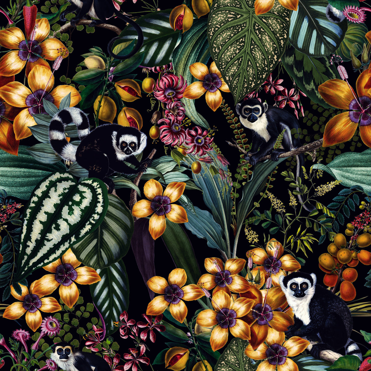 Lemur's Secret Garden Wallpaper⁠ in your room — zoomed