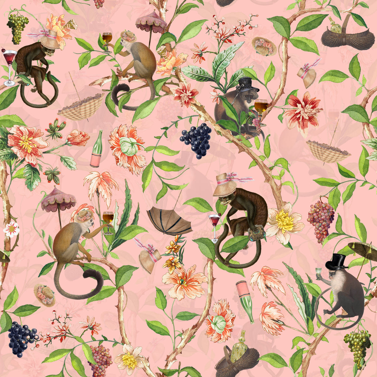 A Primate's Garden Party Wallpaper⁠ in your room