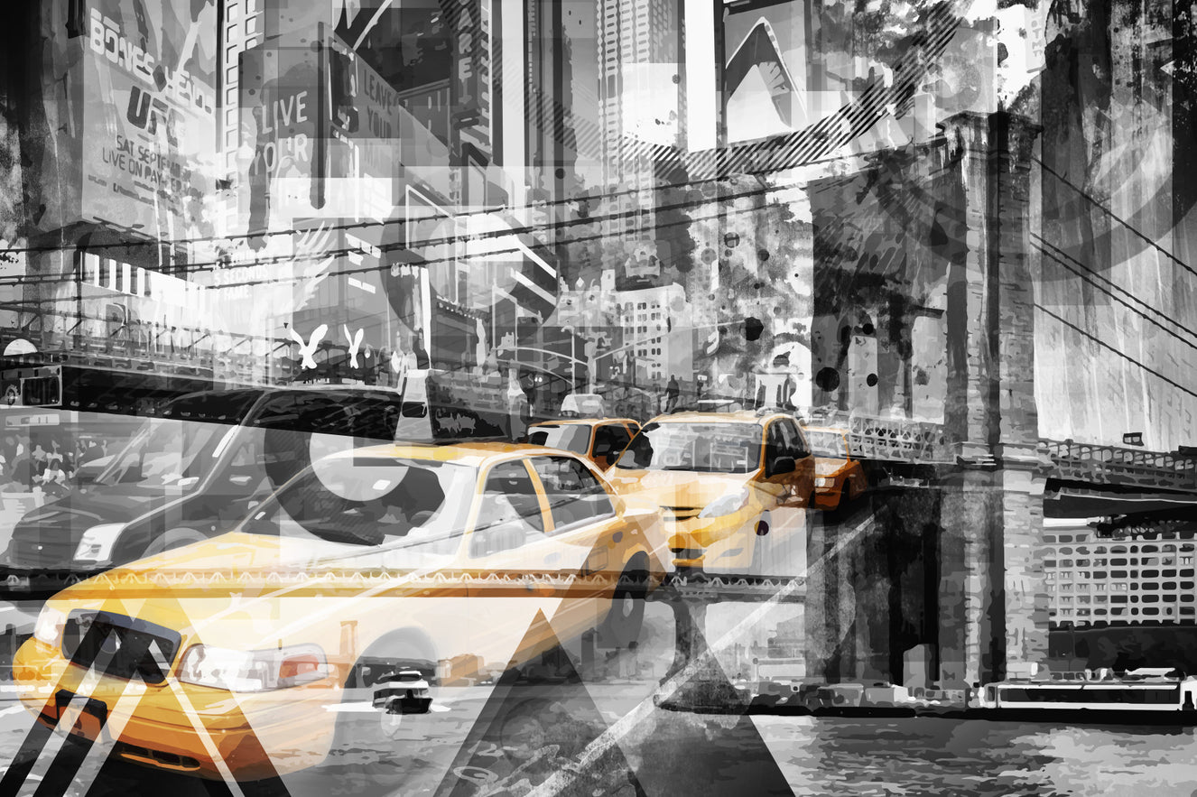 Modern Art NYC Collage Wall Mural