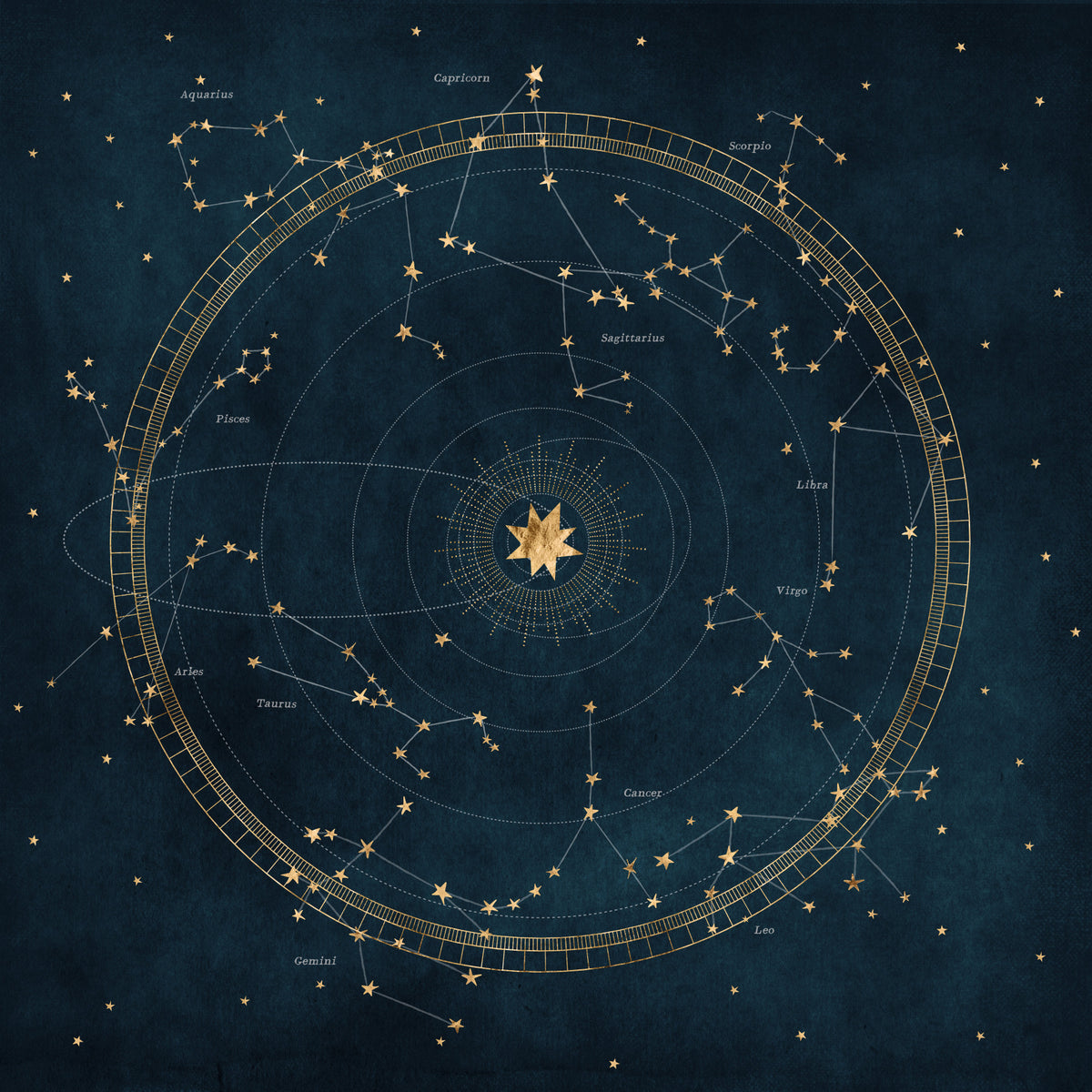 Petrol Astro Wheel Wall Mural