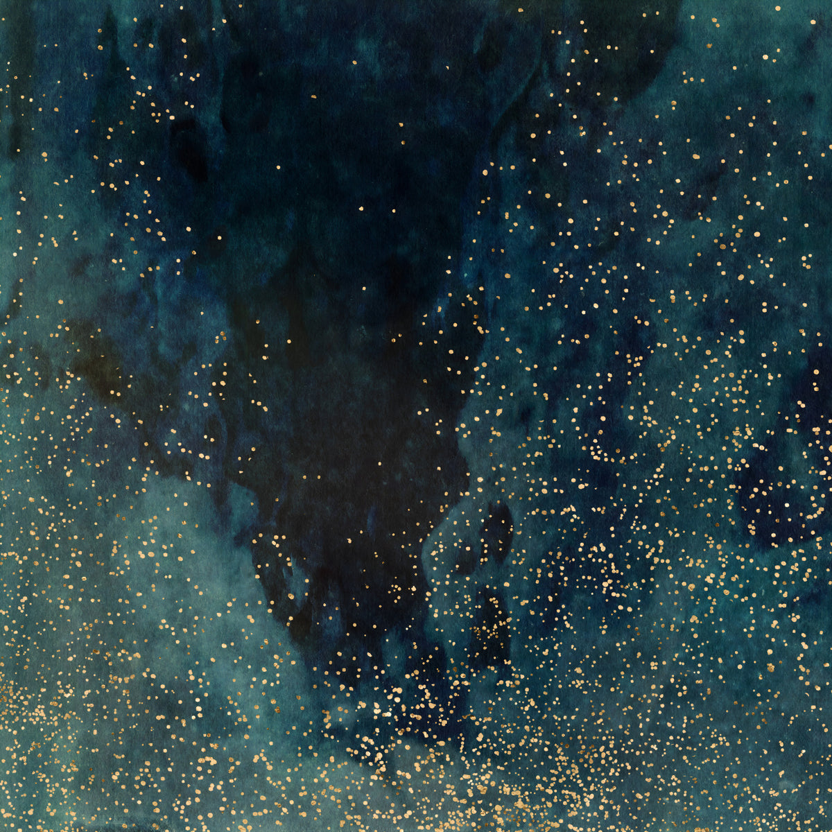 Petrol Galaxy Wall Mural in your room — zoomed