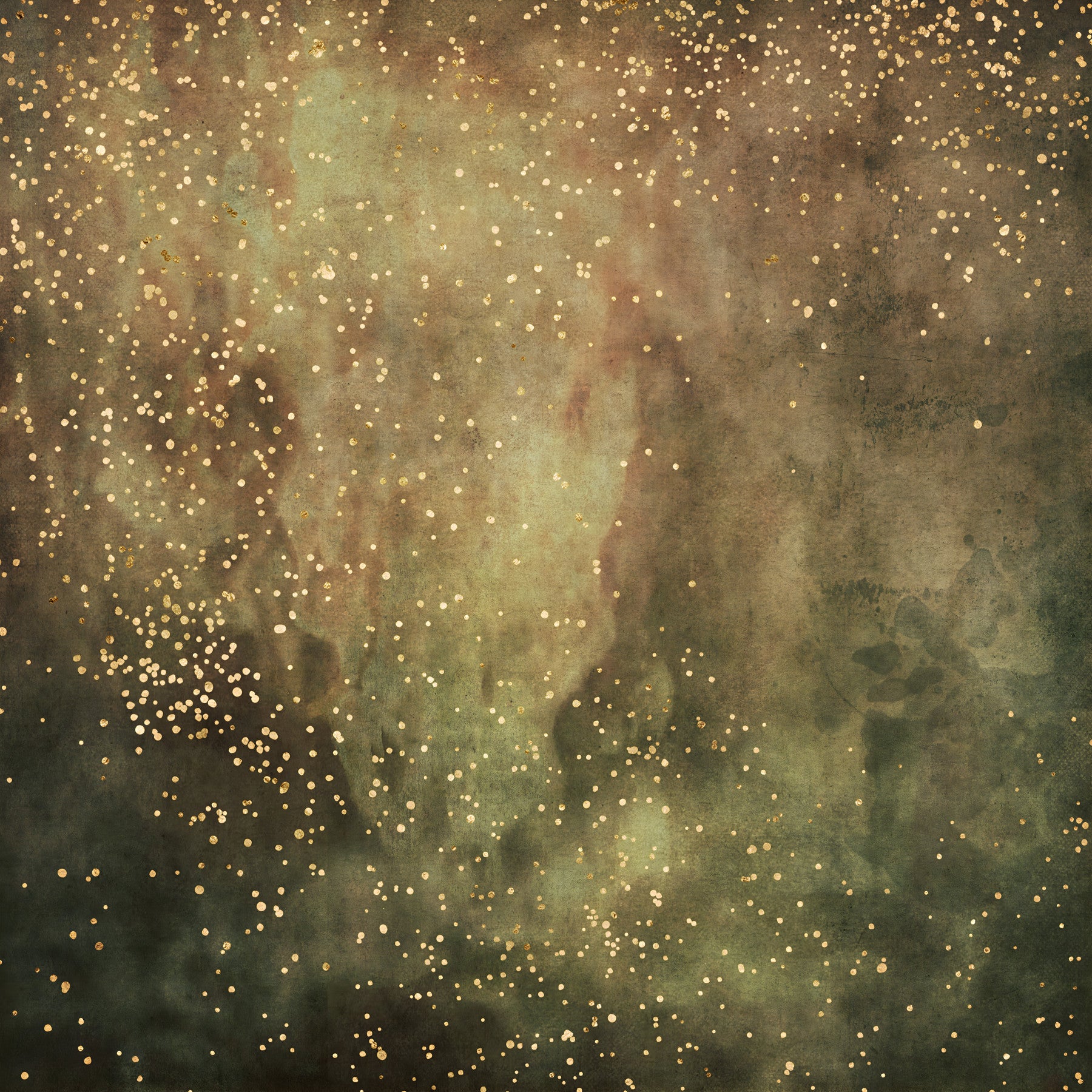Olive Galaxy Wall Mural in your room — zoomed